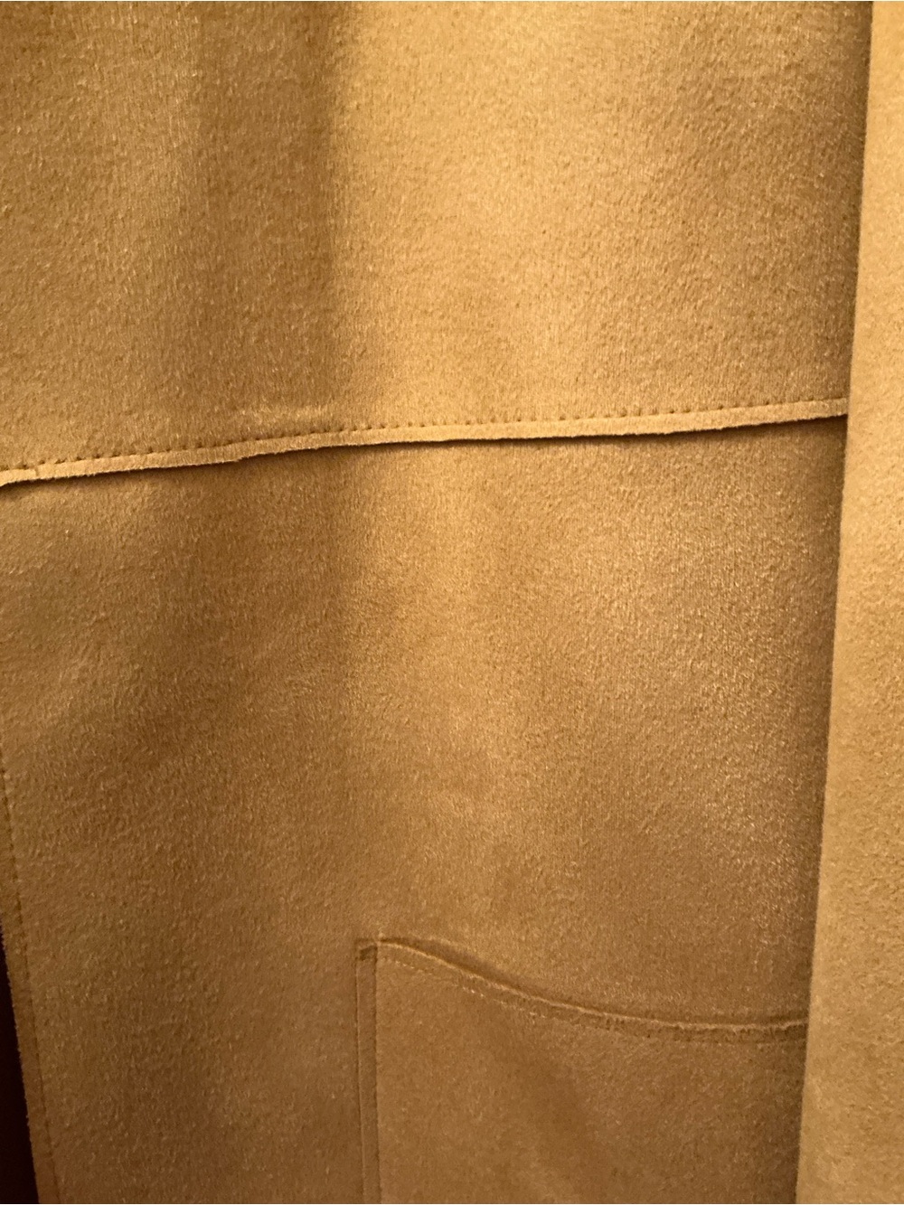NYGARD Camel / Tan Faux Suede Duster Coat Jacket With Belt Size M - Picture 4 of 9